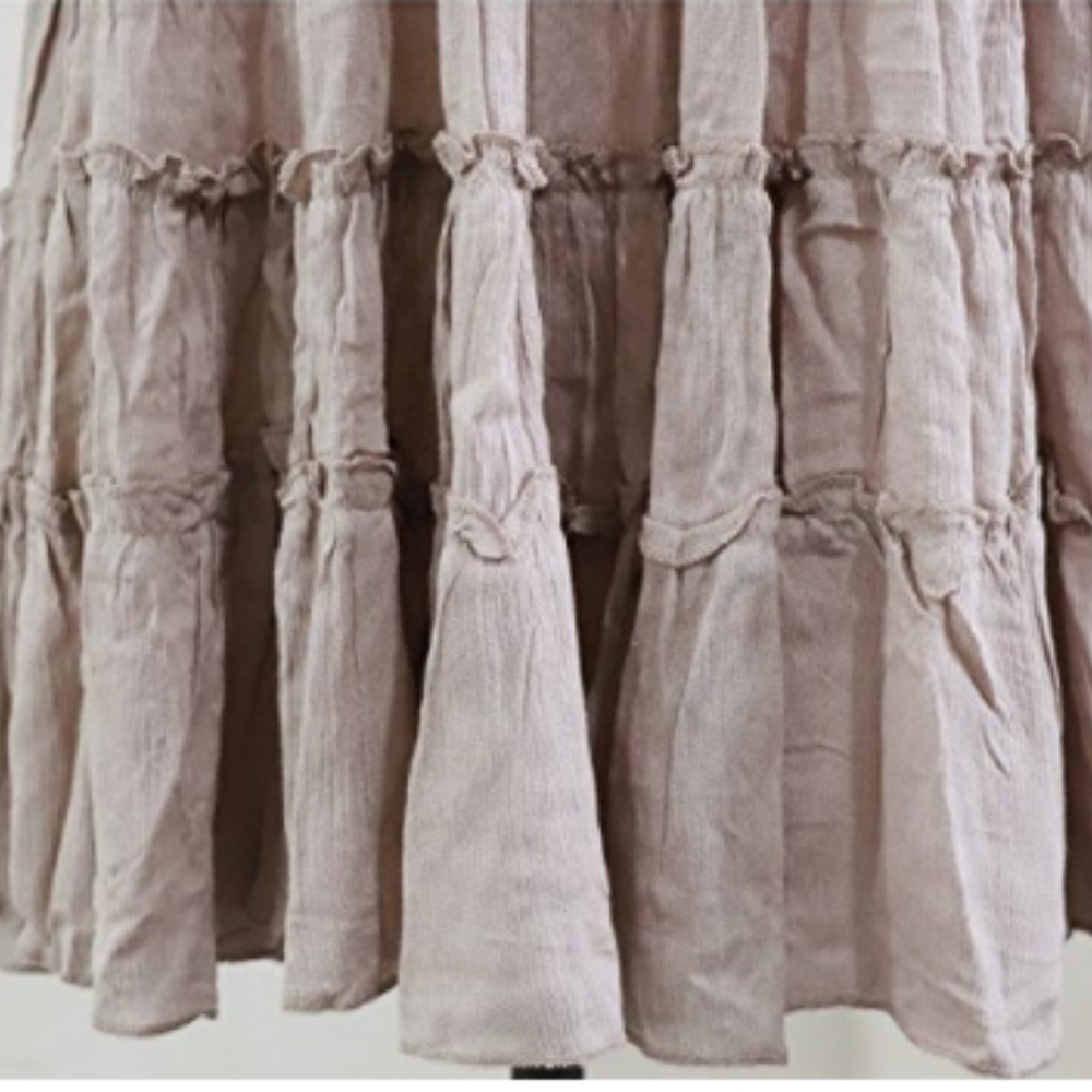 Taupe Cotton Maxi Dress - Picture 4 of 5